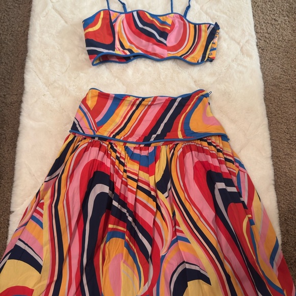 Farm Rio Colorwaves Two-Piece Set xxs - Picture 9 of 13